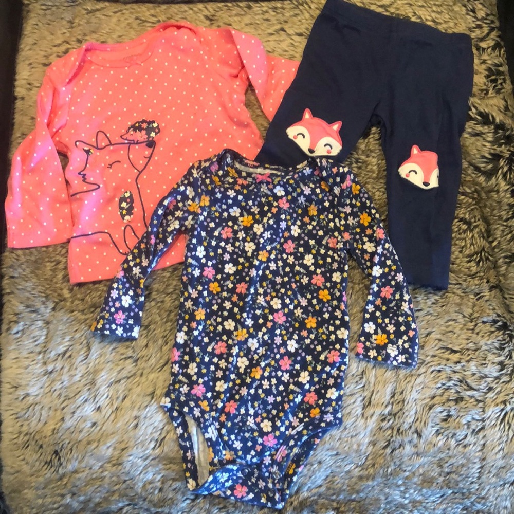 Carter’s 3 Piece Fox Outfit
